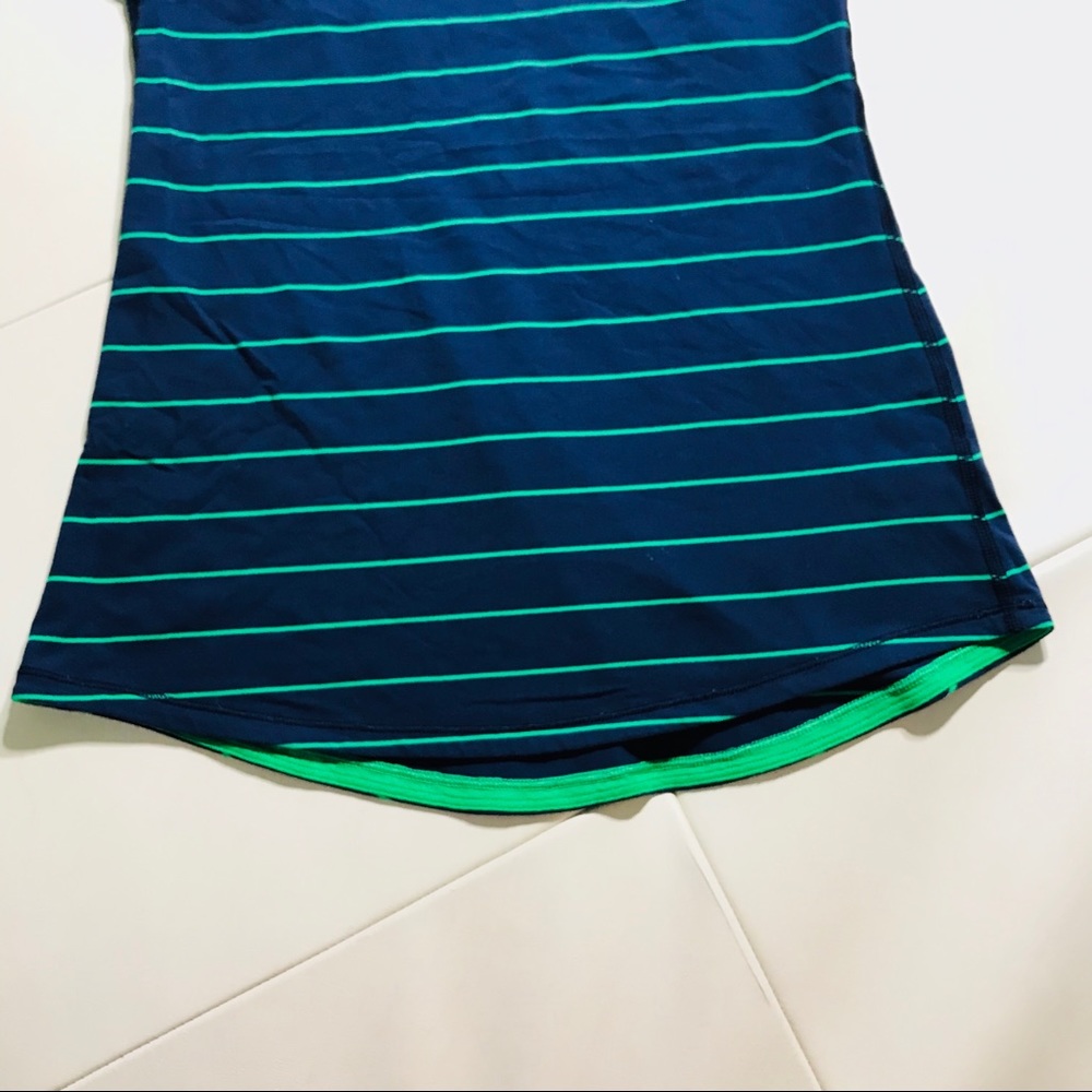 Lululemon Run first base tank slalom stripe green - Picture 6 of 9
